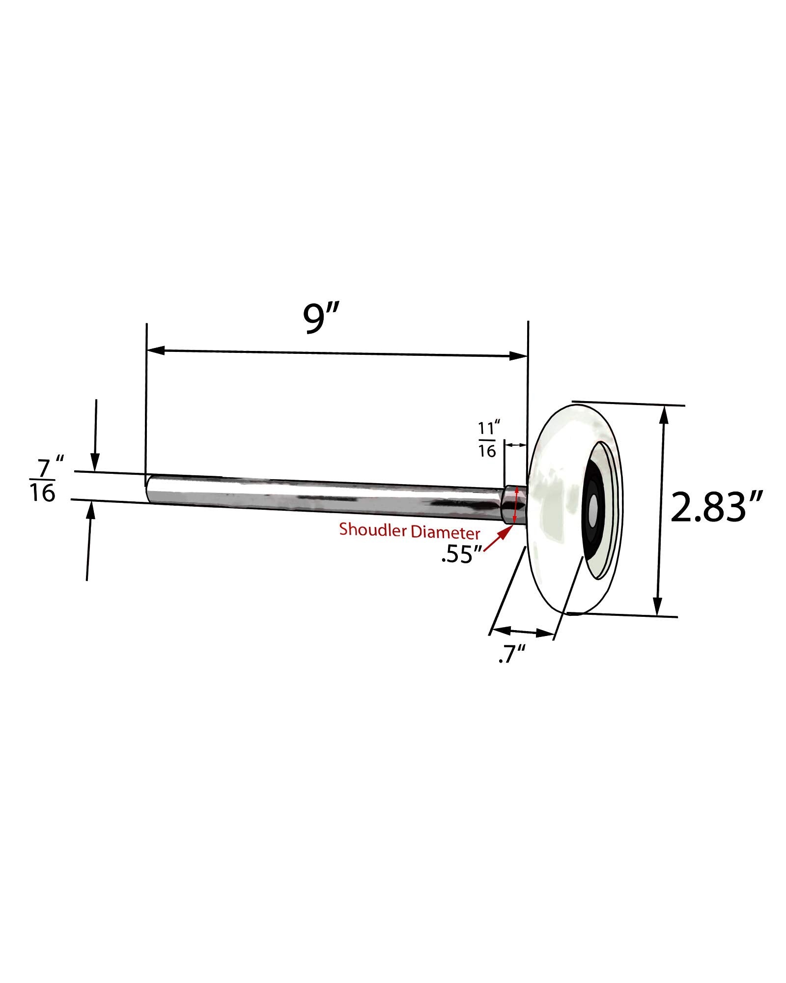 Long Stem Garage Door Rollers Steel Garage Door Rollers Garage Door Wheels Replacement Garage Roller 10 Ball Bearing Garage Door Rollers, 2.83" Garage Door Roller, Garage Door Rollers 9 inch stem