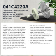 Replacement for Liftmaster 41c4220a Gear and Sprocket Kit Work with Chamberlain Sears Craftsman Chain Drive Models